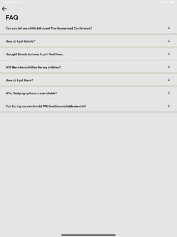 Homestead Conference iPad screenshot