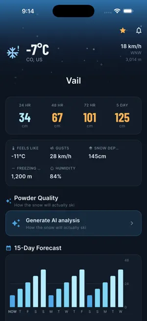 Snow AI: Ski Forecast & Radar screenshot 3