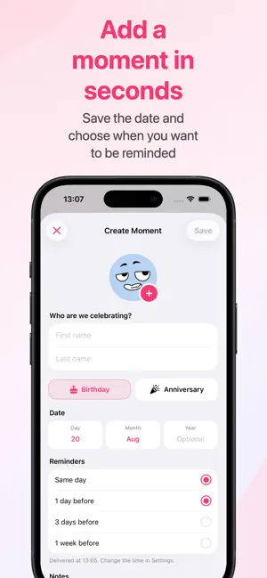 Birthday: Moments Reminder screenshot 3