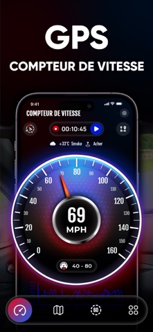 Compteur de Vitesse: GPS KMH screenshot 1