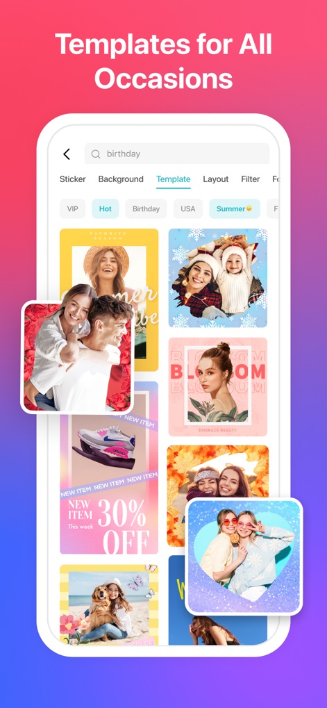 PhotoGrid: Video Collage Maker - Diverse Design Templates