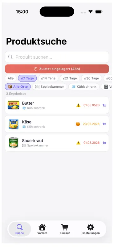 Einkaufsliste + Vorrat screenshot 3 of 9