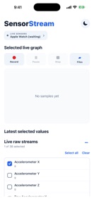 Sensor-Stream screenshot