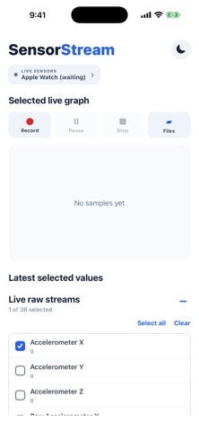 Sensor-Stream screenshot