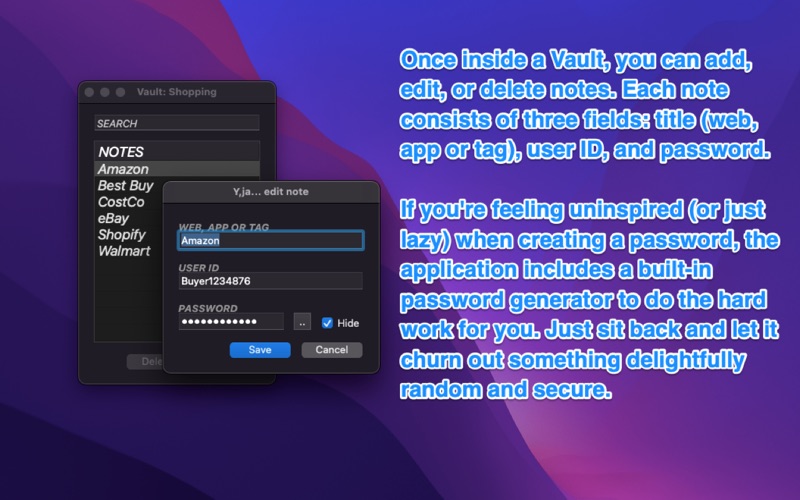 Y,ja... Password Manager app screenshot 3