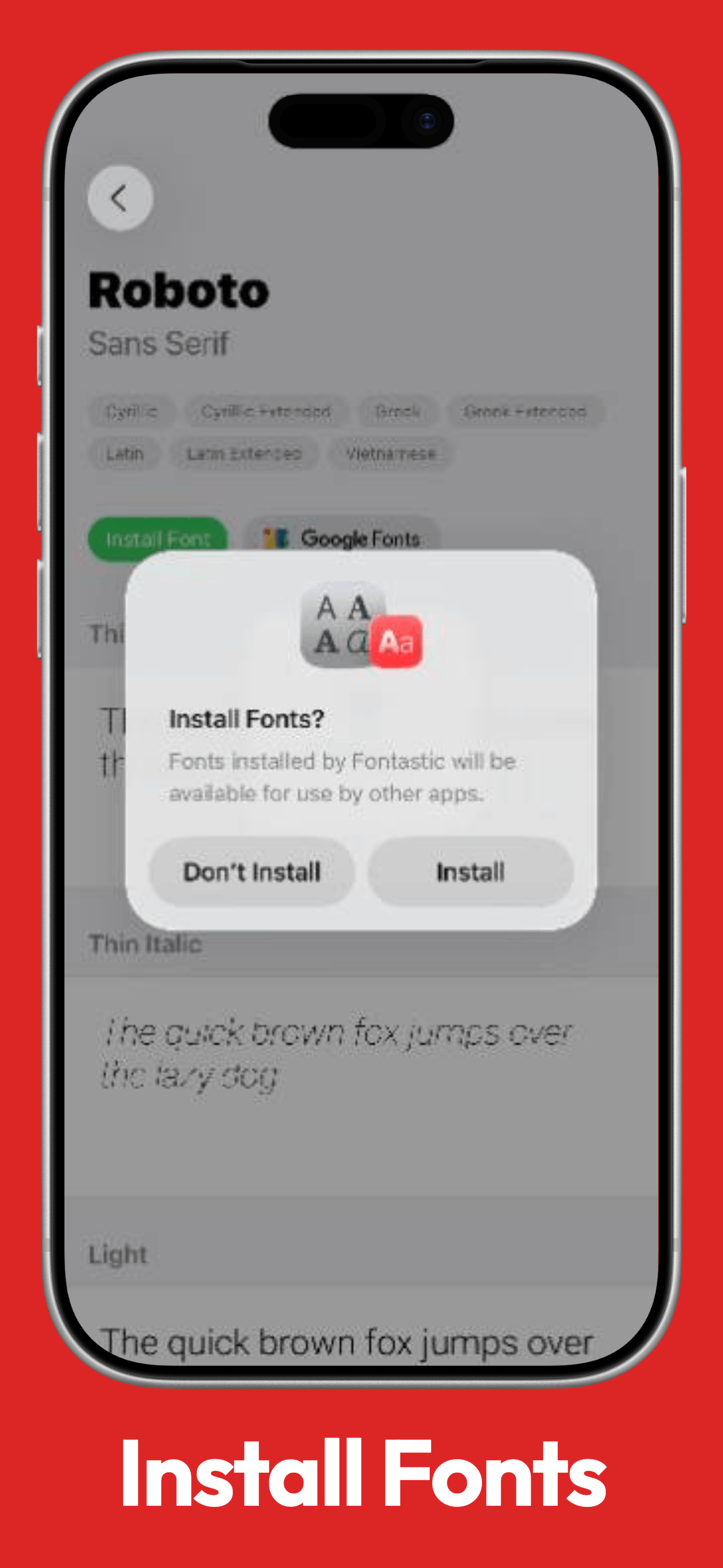 Fontastic - Install Fonts screenshot 4