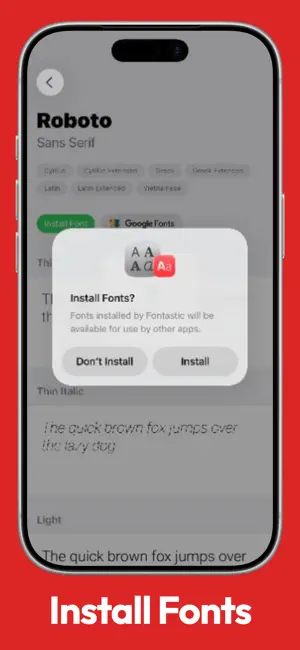 Fontastic - Install Fonts screenshot 4