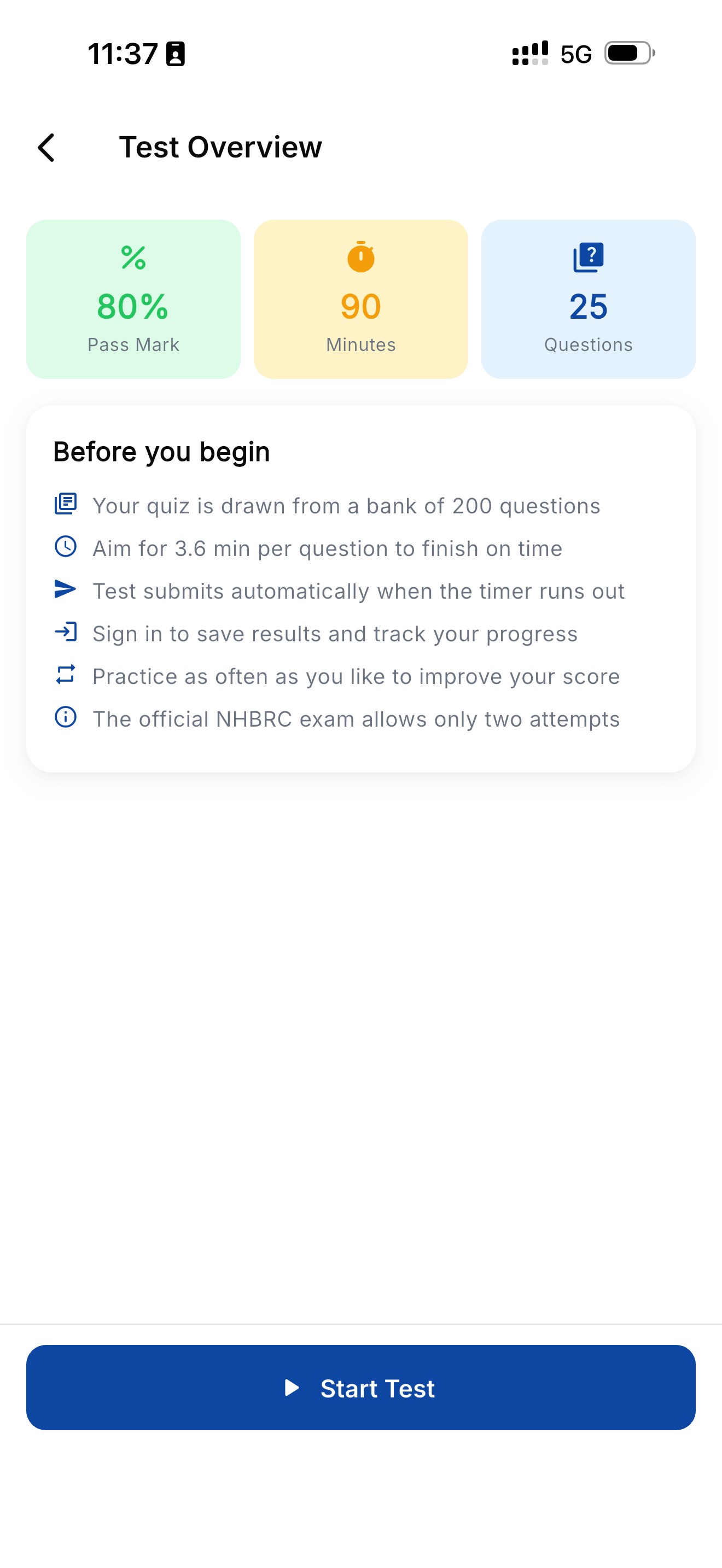 NHBRC Test