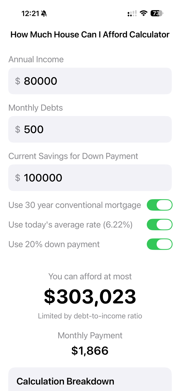 How Much House Can I Afford? screenshot 1