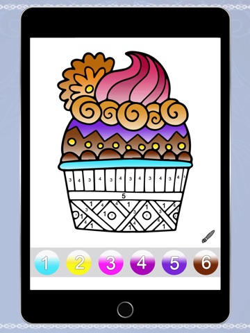 Gradient Color By Number Book iPad screenshot