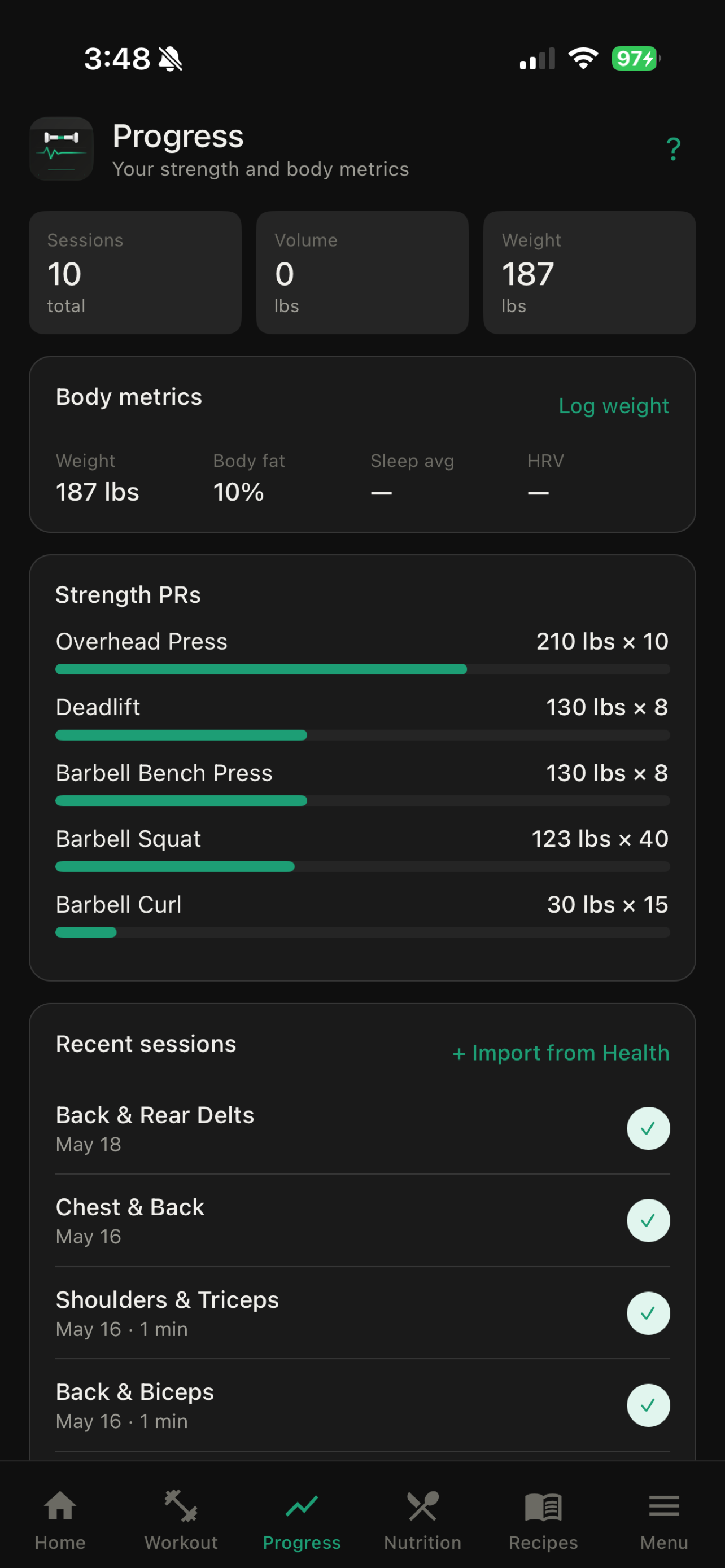 My FitOS screenshot 4