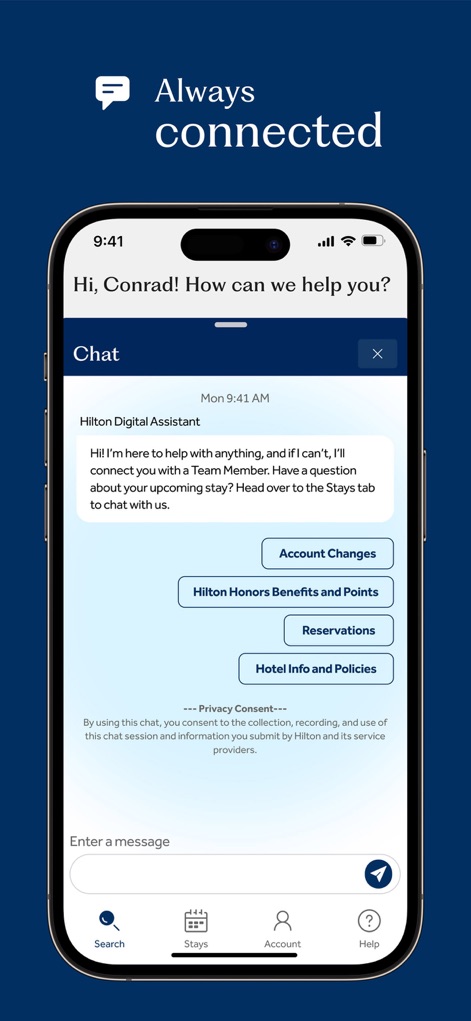 Hilton Honors: Book Hotels - Instant Support Chat