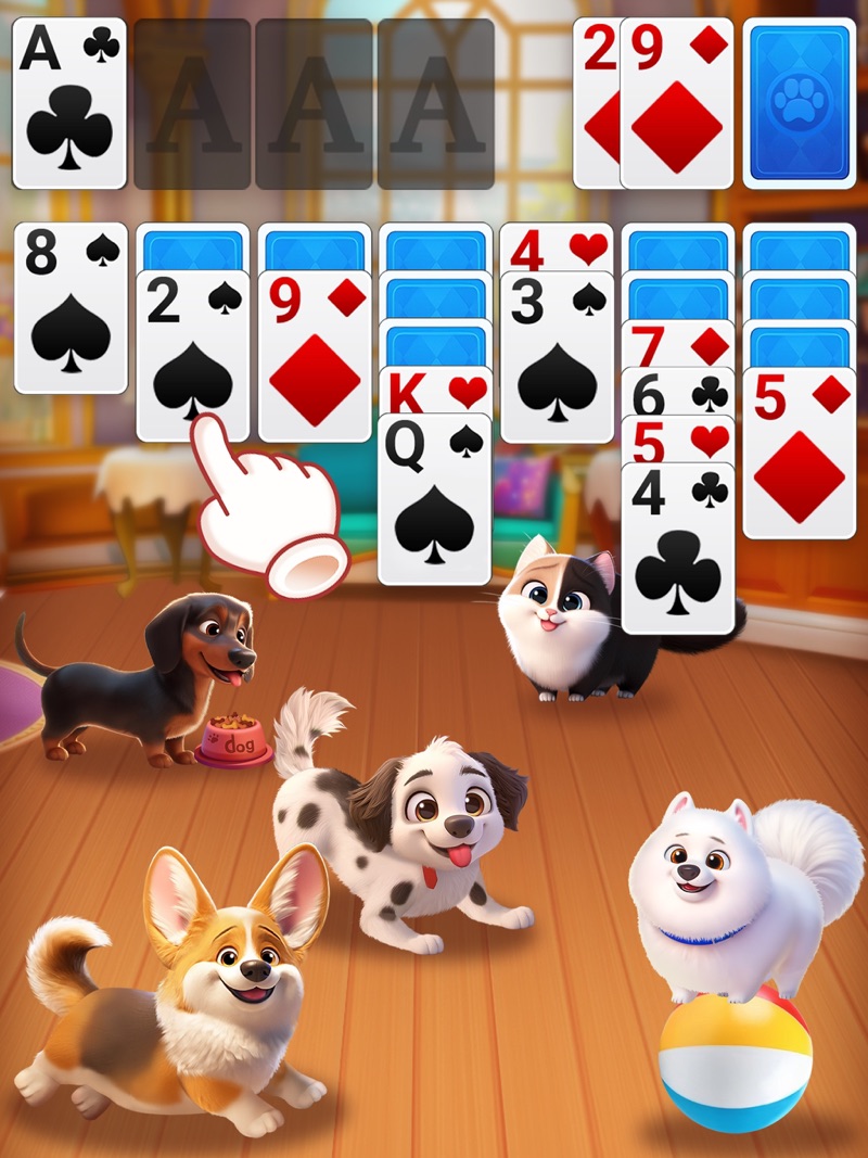 Solitaire Pets Town official gameplay screenshot 1