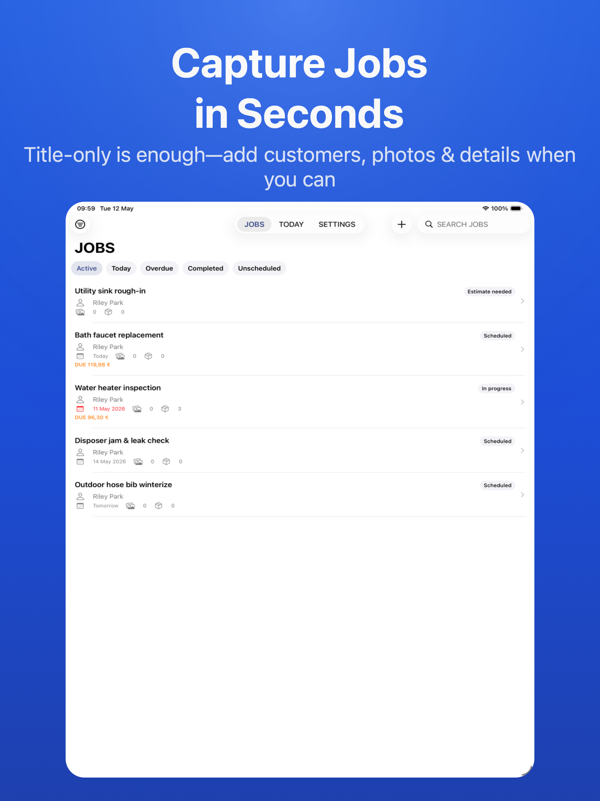 Field Service Job Tracker