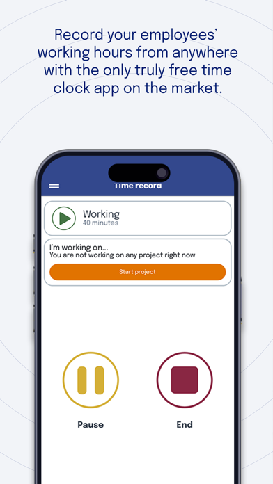 Screenshot #1 pour Bixpe Worktime Tracking