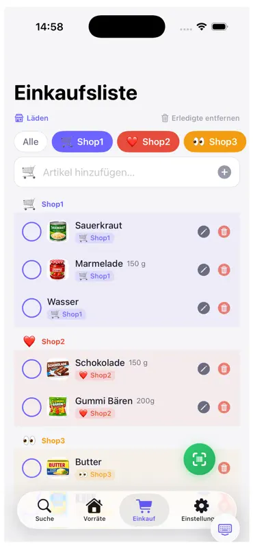 Einkaufsliste + Vorrat screenshot 1 of 9