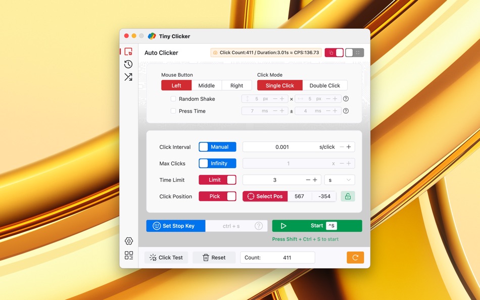 #1. Tiny Clicker (macOS) De: 世洁 沈