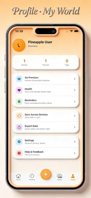 Pineapple Diary:Journal&Health screenshot 3
