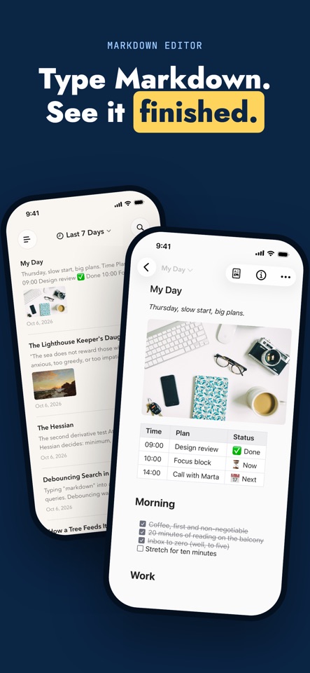 MDash: Markdown Notes Editor screenshot 1