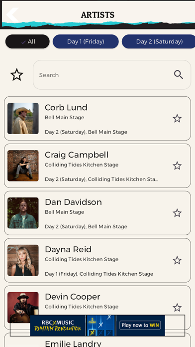 Cavendish Beach Music Festival Screenshot