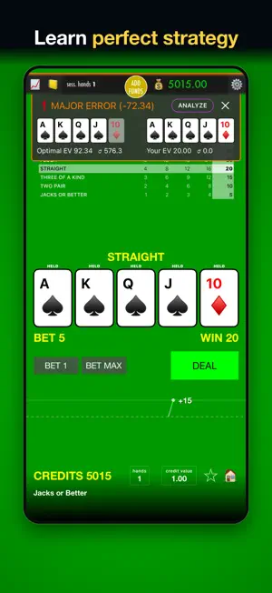 Practice Video Poker screenshot 2