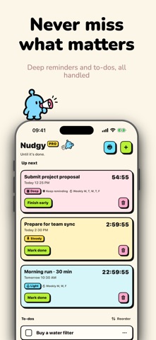Nudgy - Reminders Until Done Screenshot 3 of 8