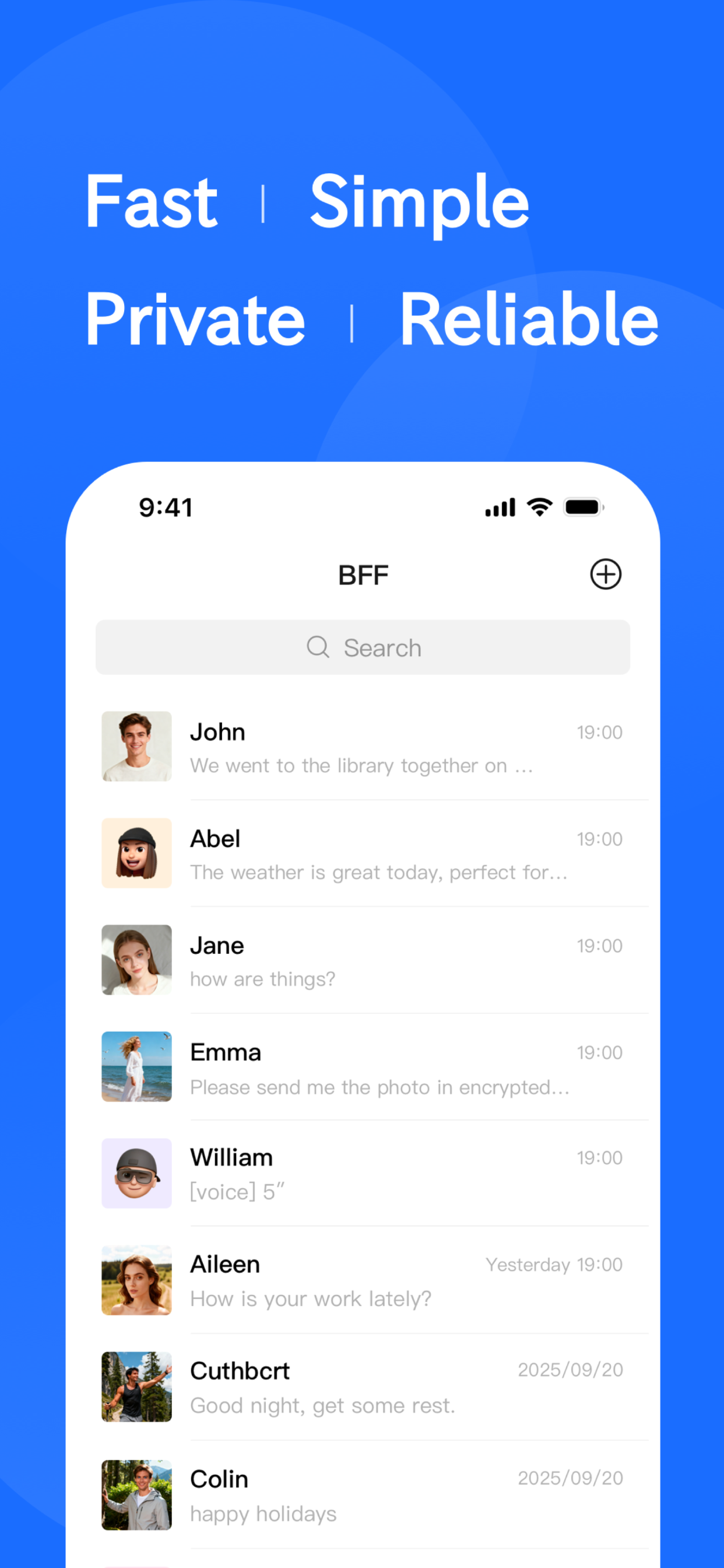 BFF Messenger - Private Chat