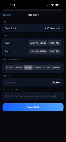 ShiftSplit screenshot