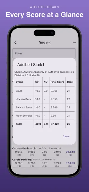 GymScore iPhone screenshot 3