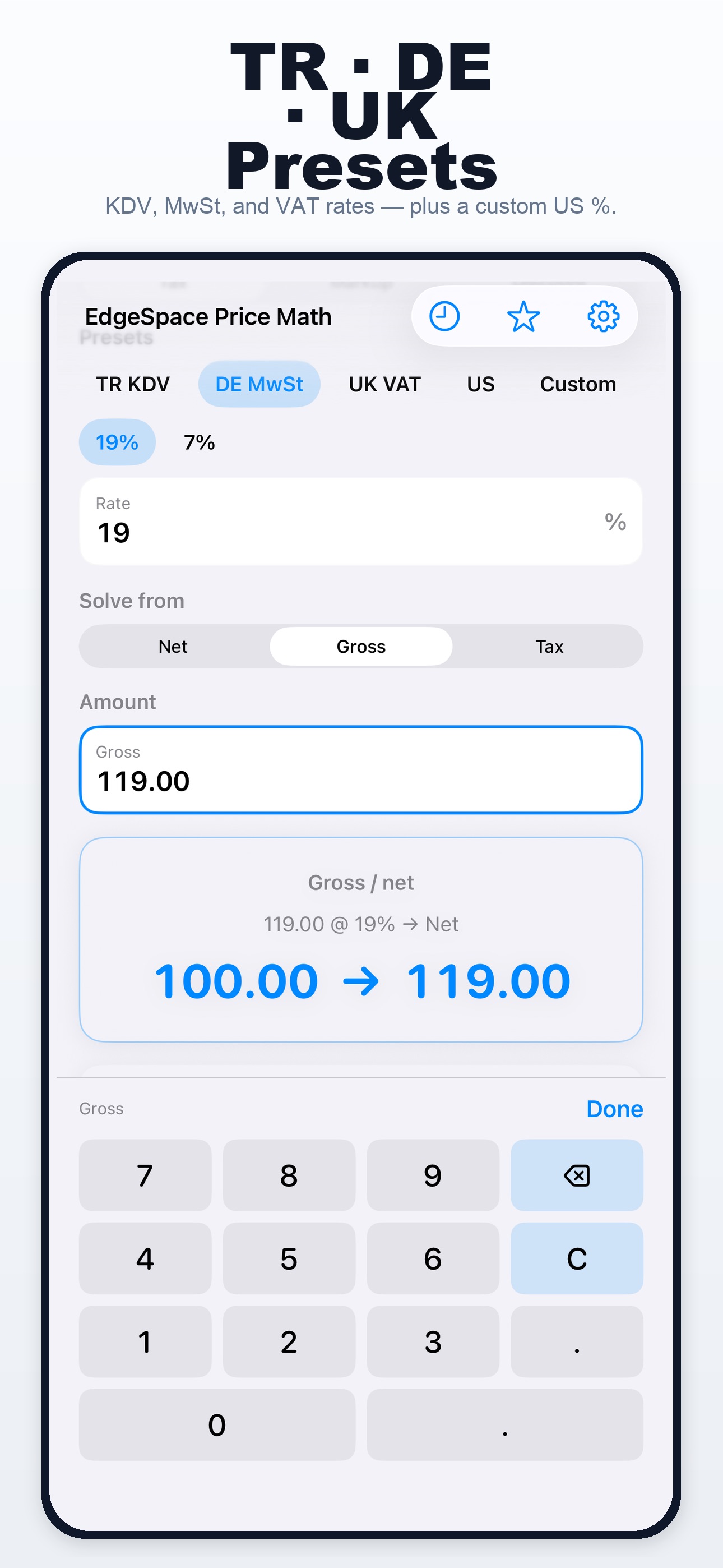 Screenshot 3 of EdgeSpace Price Math
