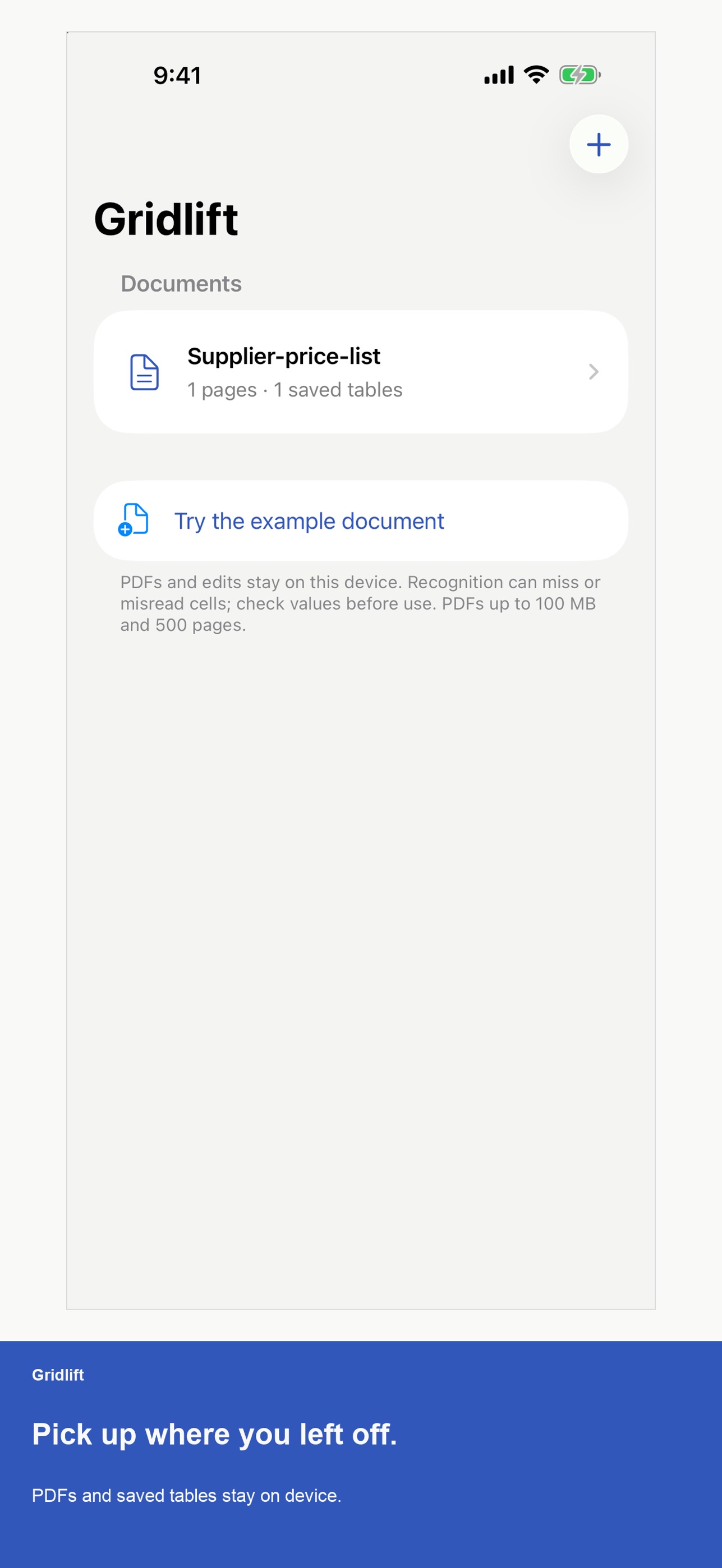 Screenshot 5 of Gridlift PDF Table to CSV