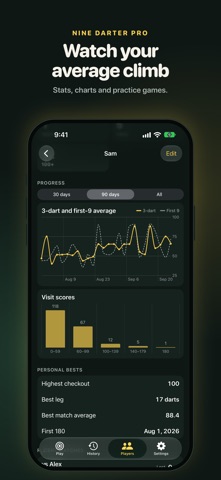 Nine Darter: Darts Scorekeeper screenshot 9