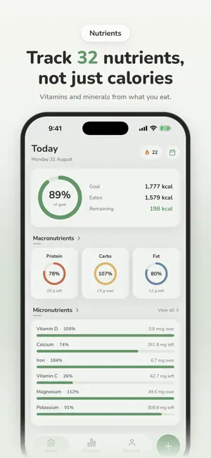 Vylo: MicroNutrient Tracker screenshot 1
