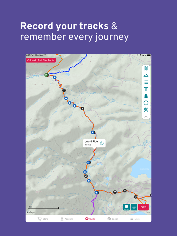 FarOut: Offline GPS Trail Maps iPad screenshot 8 - Navigation app