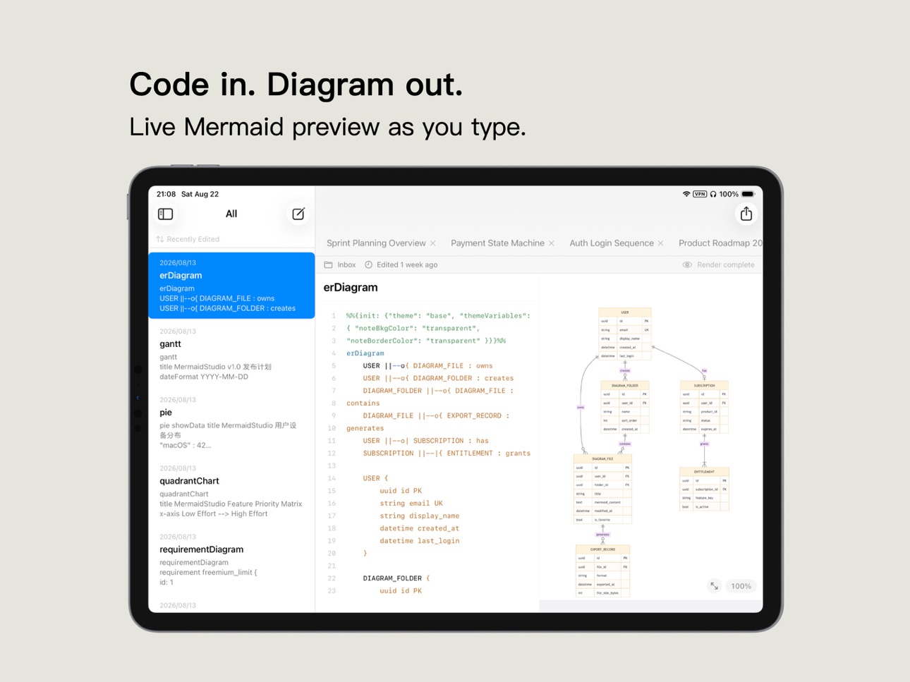 Screenshot 1 of MermaidStudio