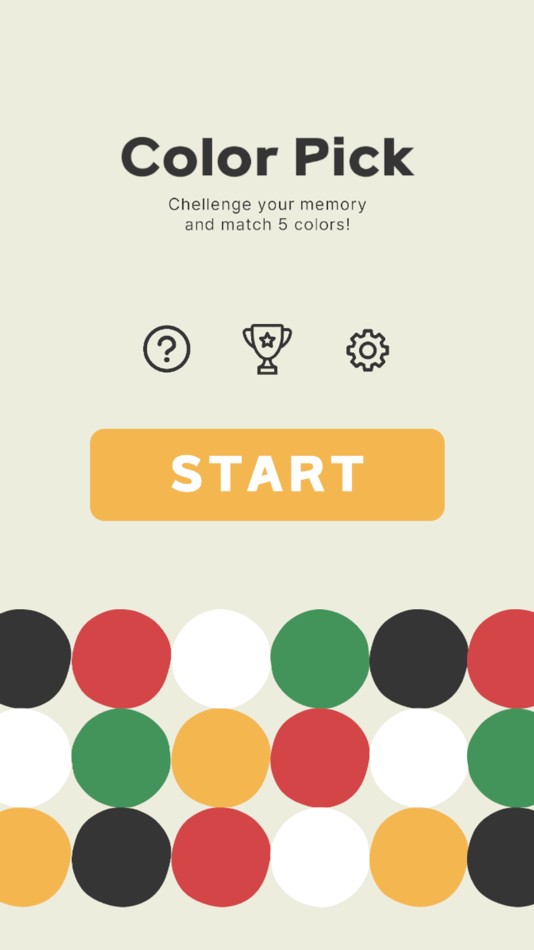 #1. Color Pick - Memory Game (iOS) Podle: Jaeeon Lee