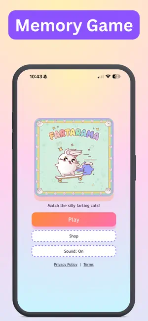 Fartarama: Fun Cat Memory Game screenshot 1