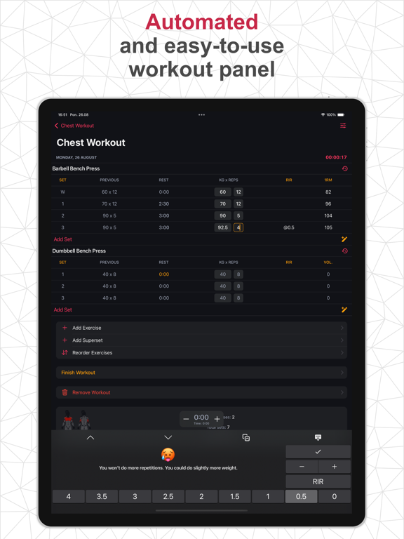 Screenshot #4 pour SmartWorkout - Gym Log Tracker