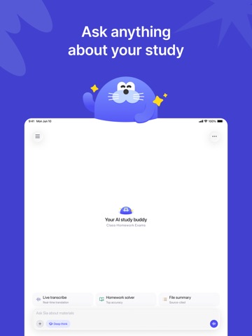 AskSia: AI Study & Homework iPad screenshot