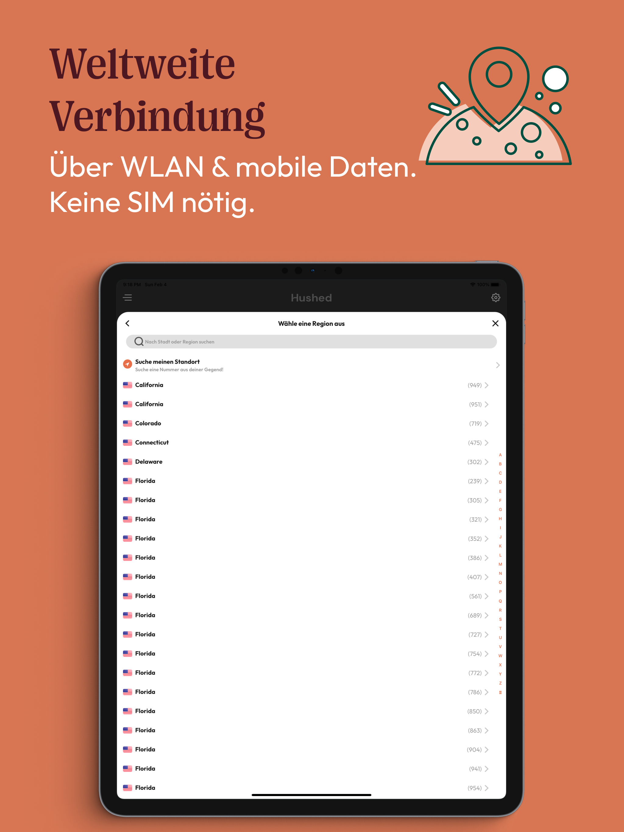 Hushed - zweite telefonnummer