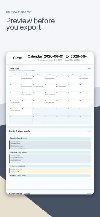 Print Calendar PDF Screenshot 3 of 5
