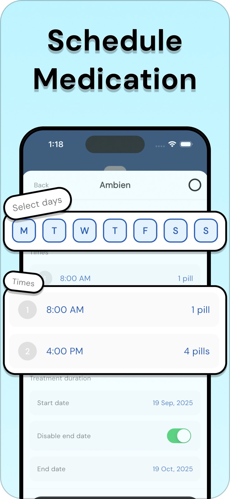 Medication Reminder - PillPal iphone screenshot 3