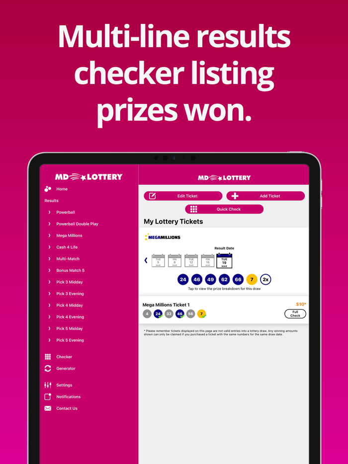 Maryland Lottery Numbers