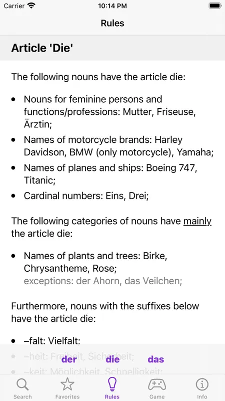 Der Die Das Artikel screenshot 5 of 5
