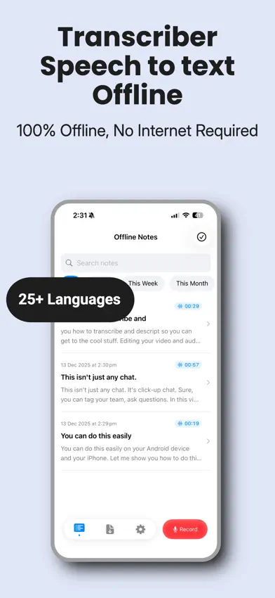 OffNote: Offline Voice Notes screenshot 1