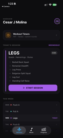 CJM Workout Tracker screenshot