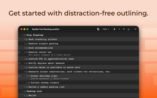 OmniOutliner 6 Screenshot 2