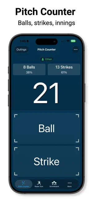 Pitch Counter & Radar Gun screenshot 1