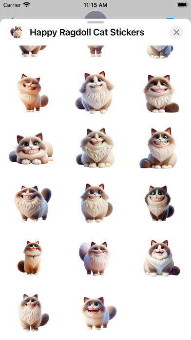 Screenshot #3 pour Happy Ragdoll Cat Stickers