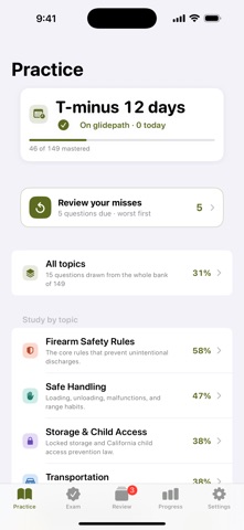 FSC Practice Test 2026: CA Gun のスクリーンショット